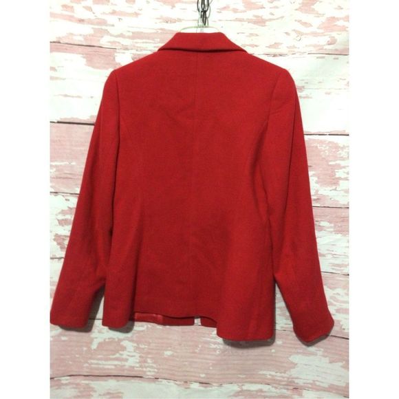 Scappini Italy Red Jacket / Coat Lined Size 38 ~ Excellent - Picture 9 of 16